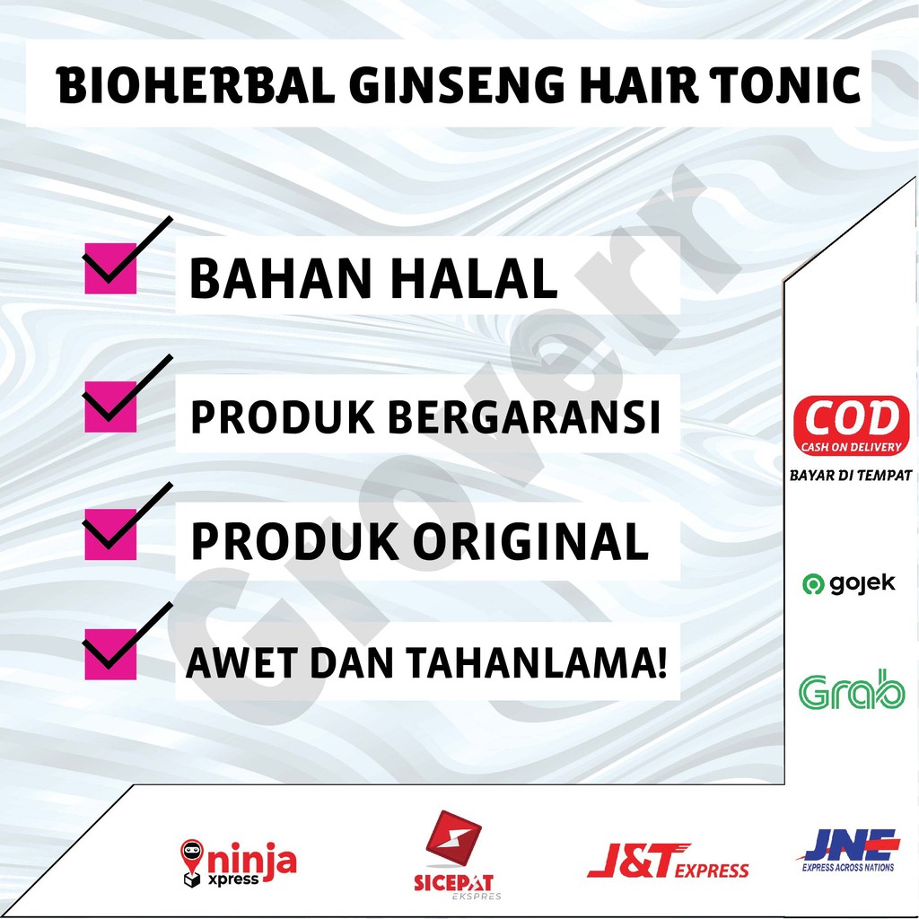 Paket Perawatan Obat Shampo Tonic Bio Herbal Ginseng Penumbuh Rambut Botak BPOM Original Halal PBG6