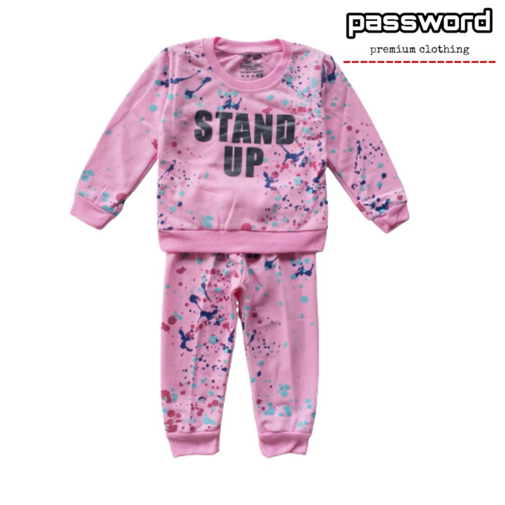 HappyOliver PASSWORD SET SWEATER STAND UP Setelan piyama 1 - 7 Tahun Baju Anak BerKualitas