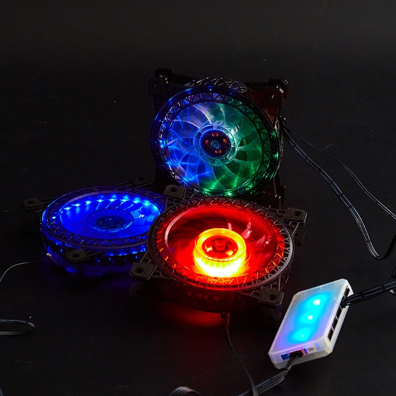 Vivi Kipas Pendingin CPU 120mm Senyap Dengan Lampu RGB Untuk Komputer PC