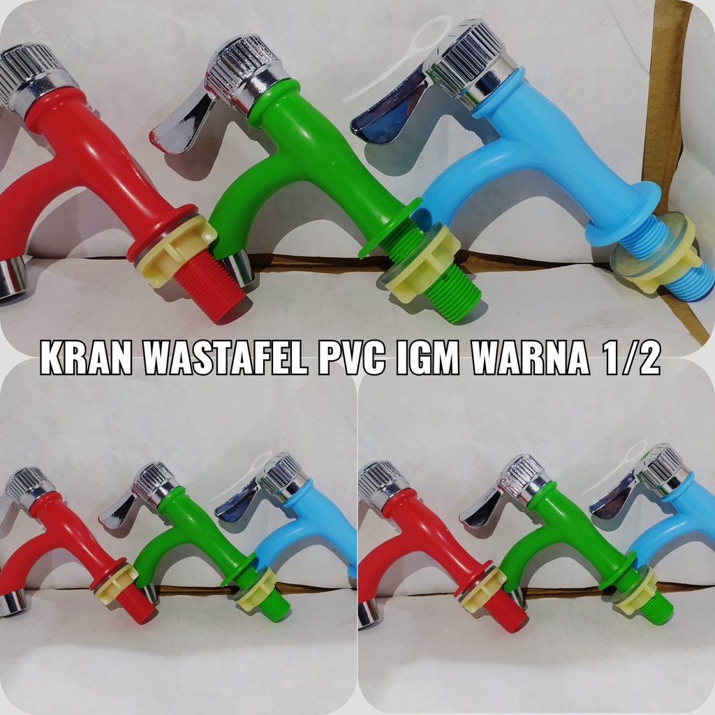 KRAN WASHTAFEL PVC WARNA IGM 1/2