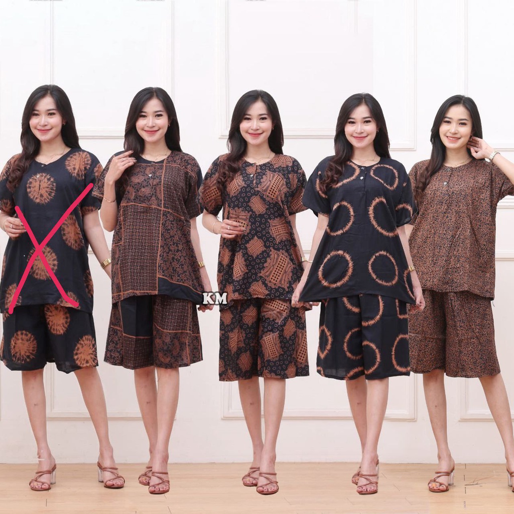 SETELAN BATIK RAYON ADEM HALUS / SETELAN BATIK LD 110 / SETELAN BATIK CELANA PENDEK