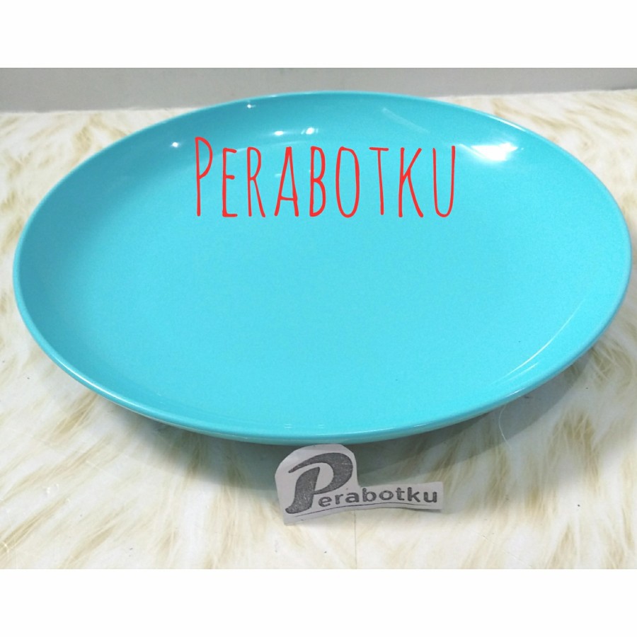 Piring Bulat L Biru PR-204-1 Hoyaplast/Piring Makan Plastik Warna/ Piring Saji