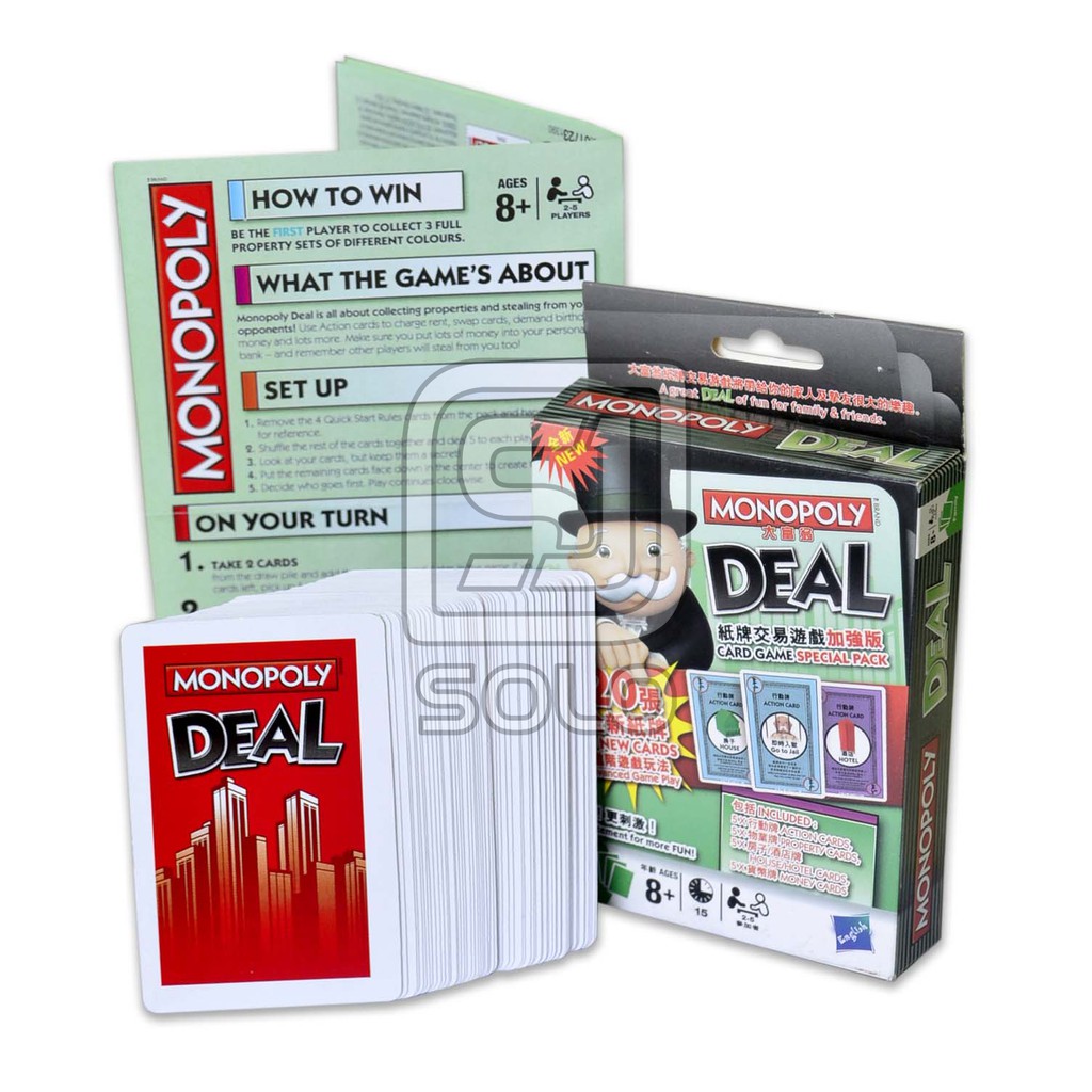 KARTU NEW MONOPOLY DEAL + 20 EXPANSION CARD GAME