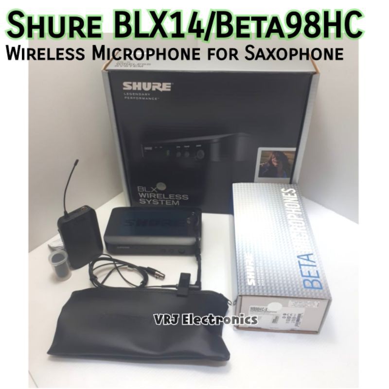 Shure BLX14/Beta98HC Wireless Microphone for Saxophone