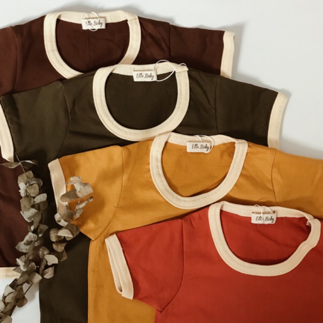 Kaos Anak  Earth  Tone  Series ElleBaby Shopee Indonesia