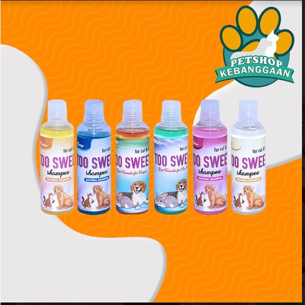 Shampo Kucing anjing cat &amp; dog TOO SWEET 100 ml - NATURAL