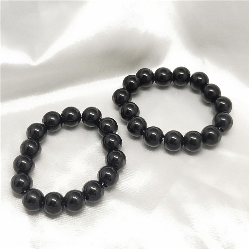 Imitasi obsidian gelang hitam gelang hadiah