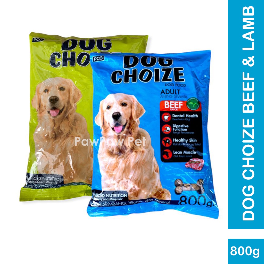 dog choize dry dog food   makanan anjing kering ekonomis kemasan 800 gram   dog choize