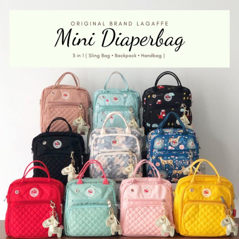 3.3 CRAZY SALE !! TAS DIAPER MINI Original Mini Diaperbag LAGAFFE / TAS BAYI / DIAPERBAG original