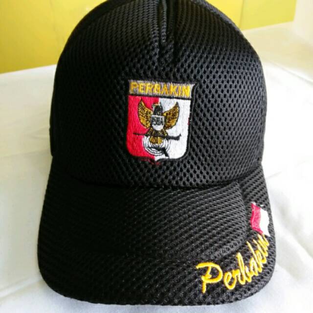 Topi Lapangan / Topi Jaring PERBAKIN / Doblemes Logo PERBAKIN INDONESIA