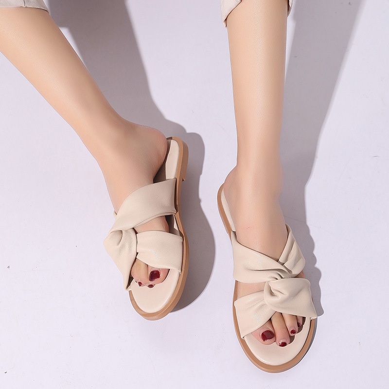 TBIG [COD] Sandal Slop Wanita LUWIS Import Korea Style Santai Wanita Remaja