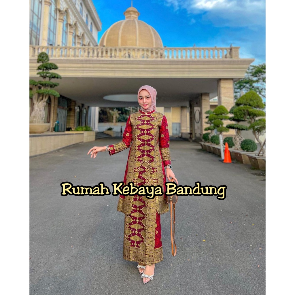 SETELAN DIANDRA SONGKET KURUNG + ROK BATIK JUPRI RUMAH KEBAYA BANDUNG BATIK COUPLE SONGKET PALEMBANG RUMAH SONGKET BANDUNG