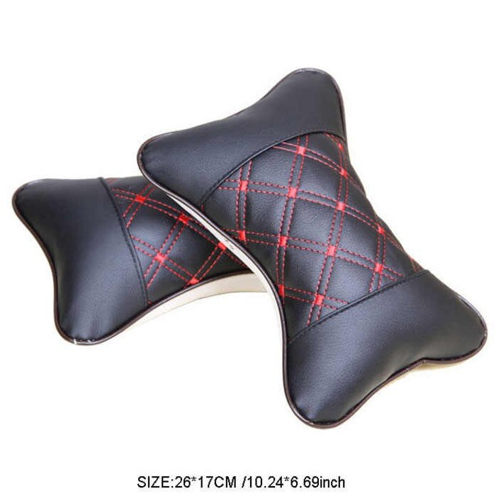 1pcs/new car headrest neck pillow Pelindung Leher Kursi Bantal Kepala Danny leather car pillow