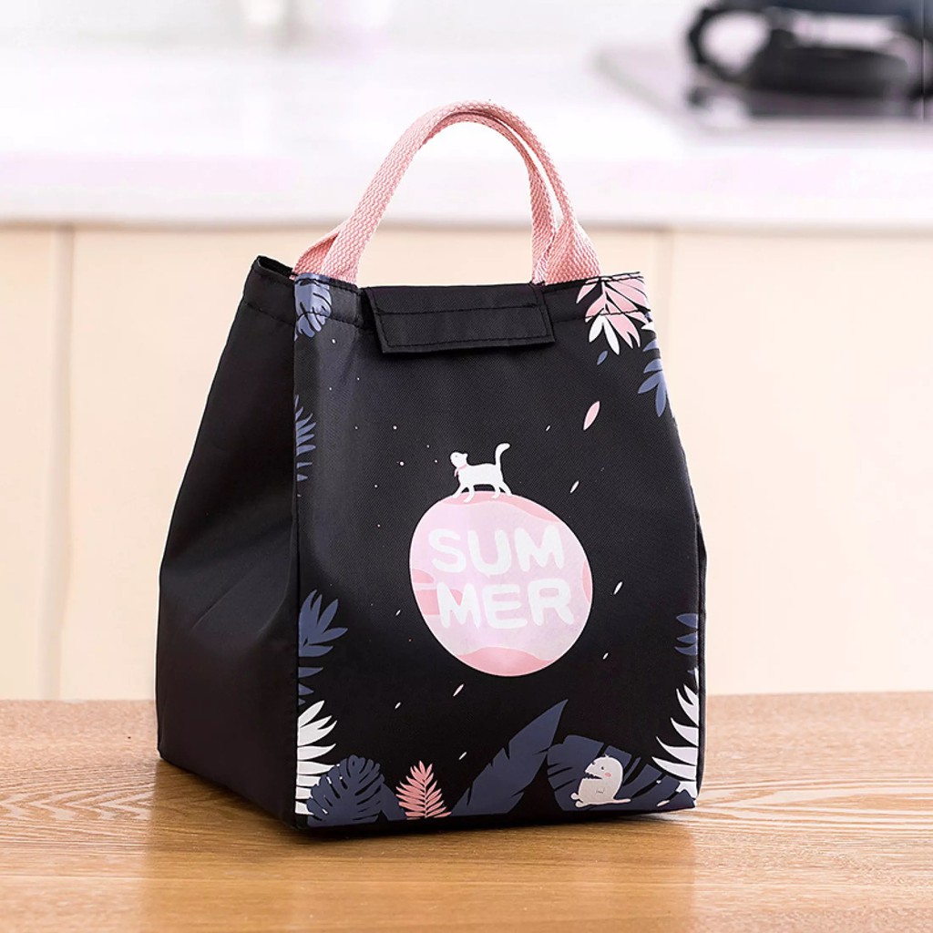 Tas Bekal Motif Unicorn Lucu Goodie Bag Tas Kotak Nasi Lunch Bag Cooler Lunch Box Tali Serut Besar