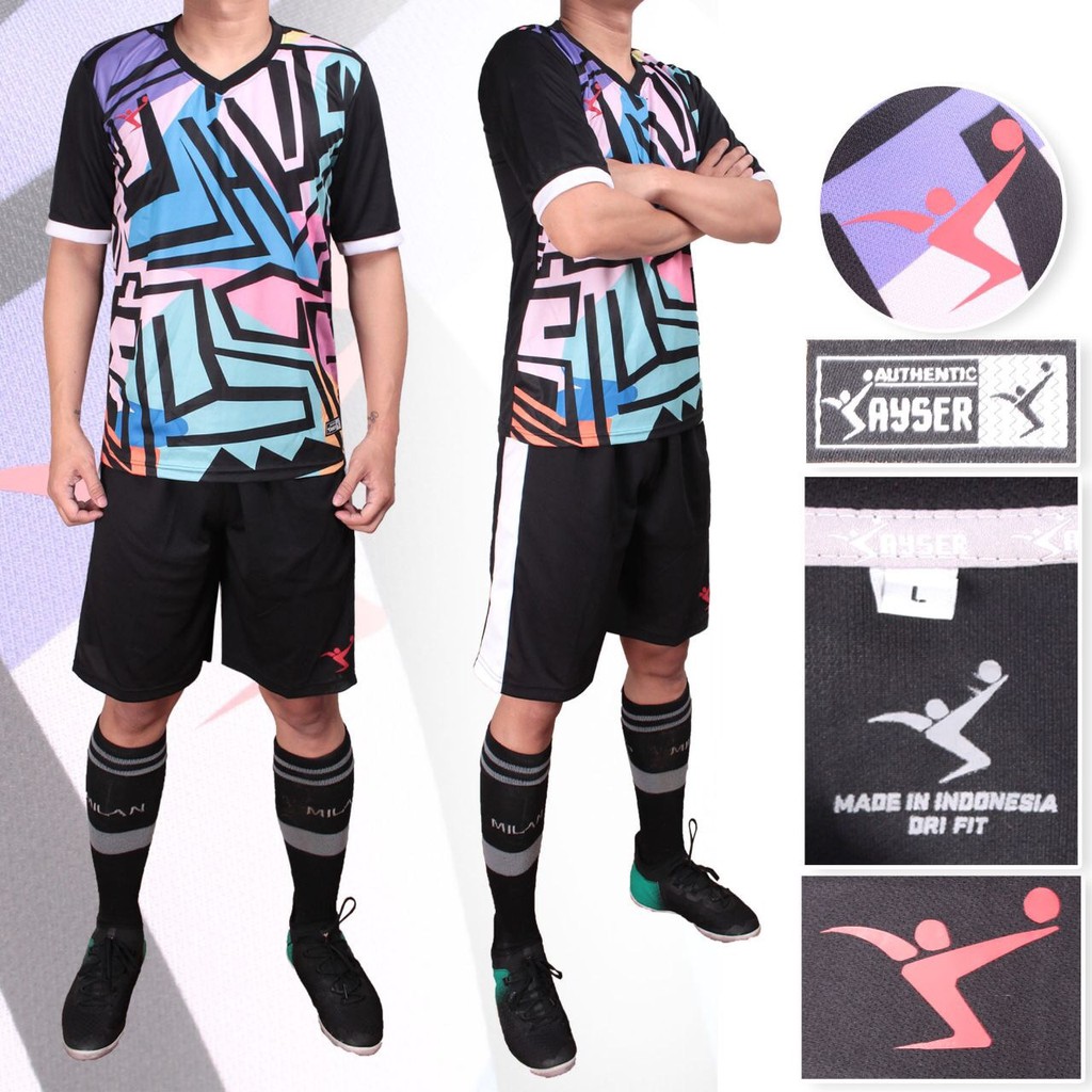 Promo MADAGASKAR baju kaos stelan setelan jersey futsal sepak bola kayser /Kuliah /lebaran