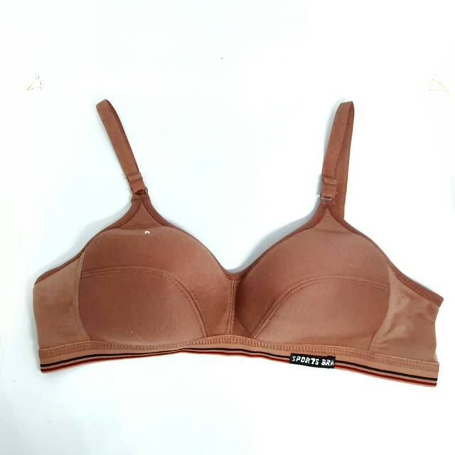 Sport Bra Abg Cewek List Cup Kecil Kait 2 Bh Ban Pelajar Remaja Tanpa Kawat Busa Tipis Size 34 36 38