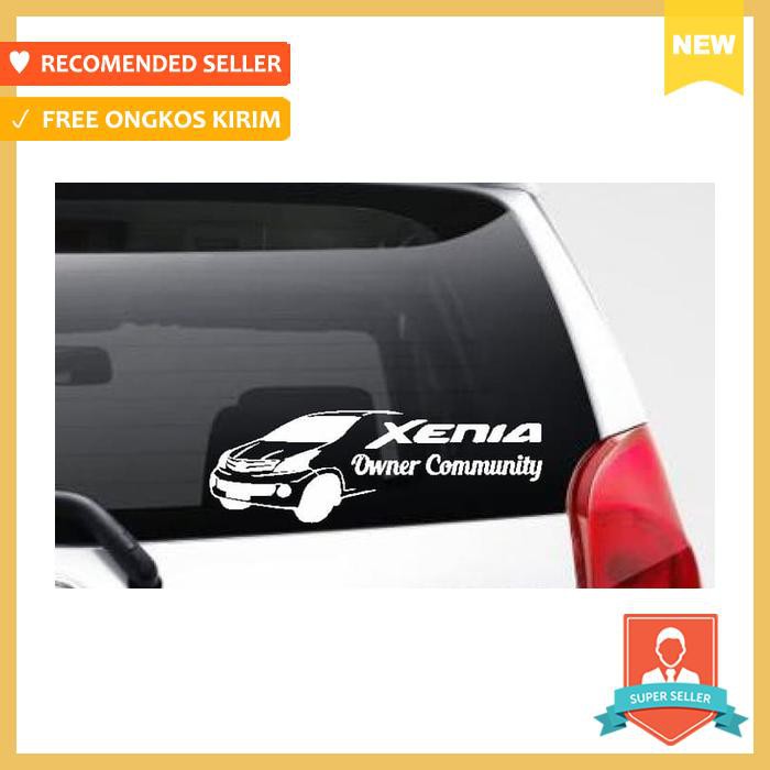Stiker Xenia Owner Community Mobil Daihatsu Body Kaca Belakang Sticker
