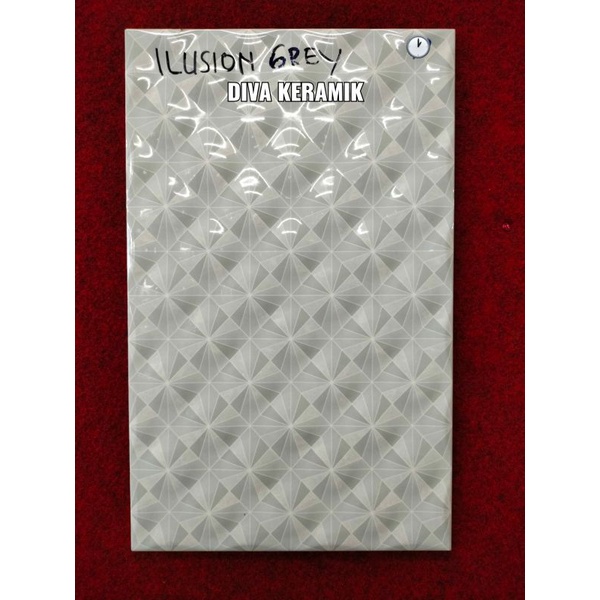 Keramik Dinding - Signature Illusion Grey 25x40