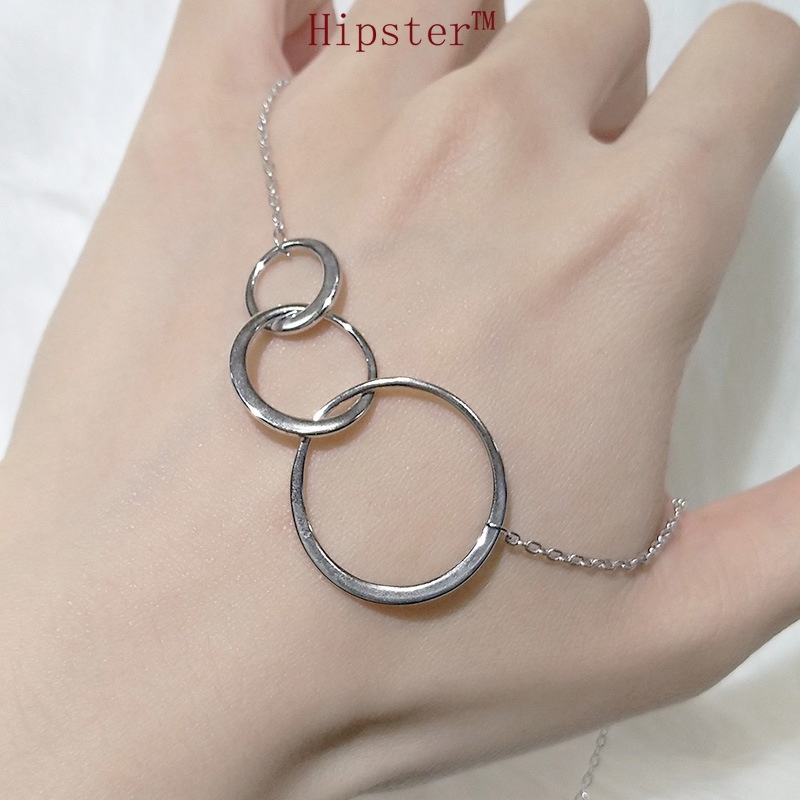 New Simple Fashion in Europe and America Ring Buckle Pendant Necklace