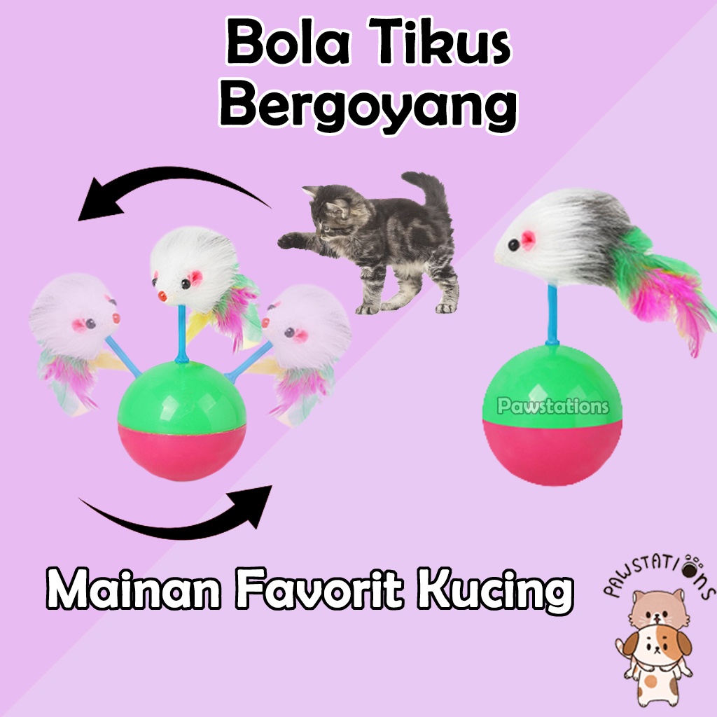 Bola Tikus Berdiri Mainan Kucing Lucu Bola Mainan Kucing Tikus Mainan Kucing Tikus Berbulu Mainan Kucing