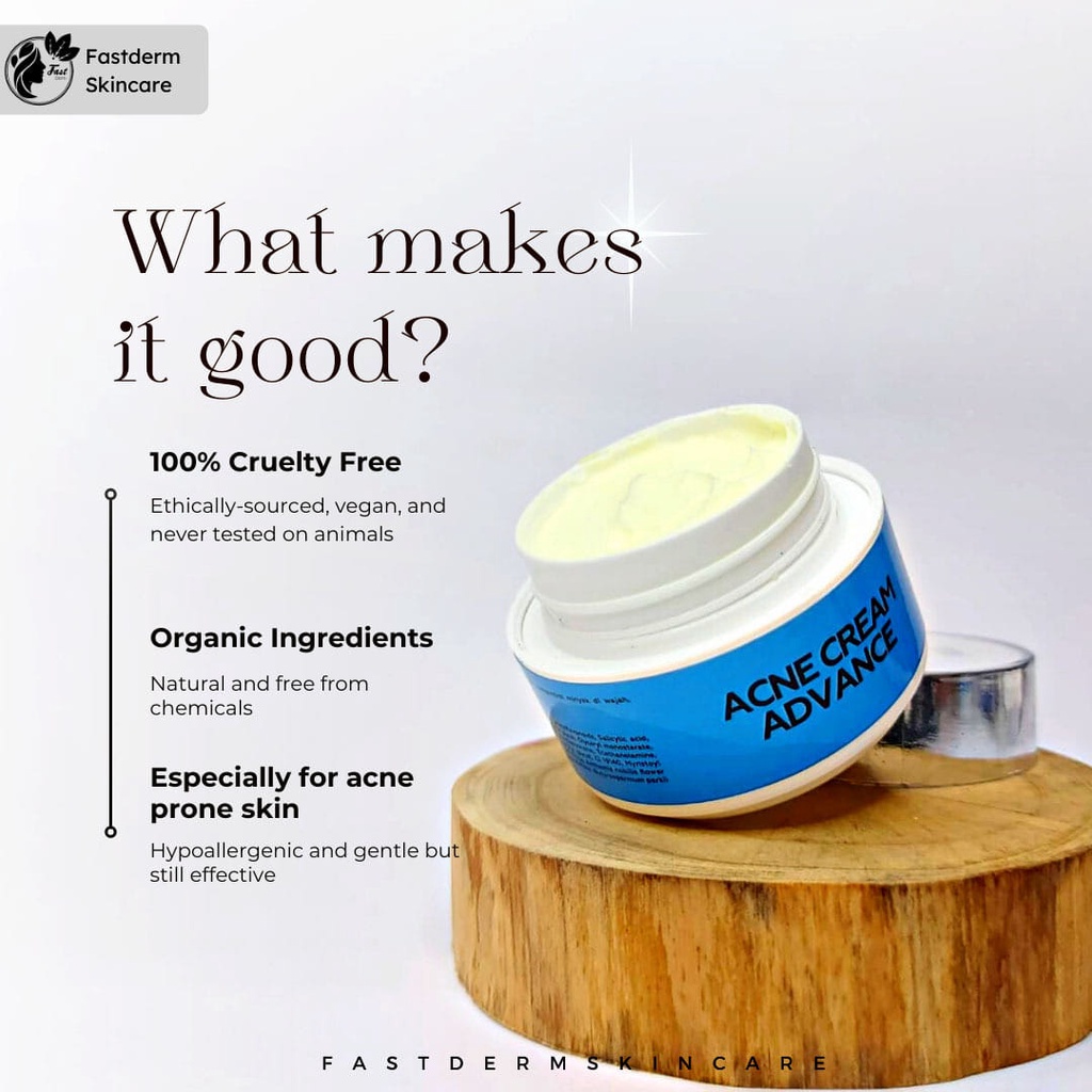 FAST DERM Acne Cream Advance / Cream Pelembab Wajah Fast Derm / Cream Malam Acne Advance / alva_stor