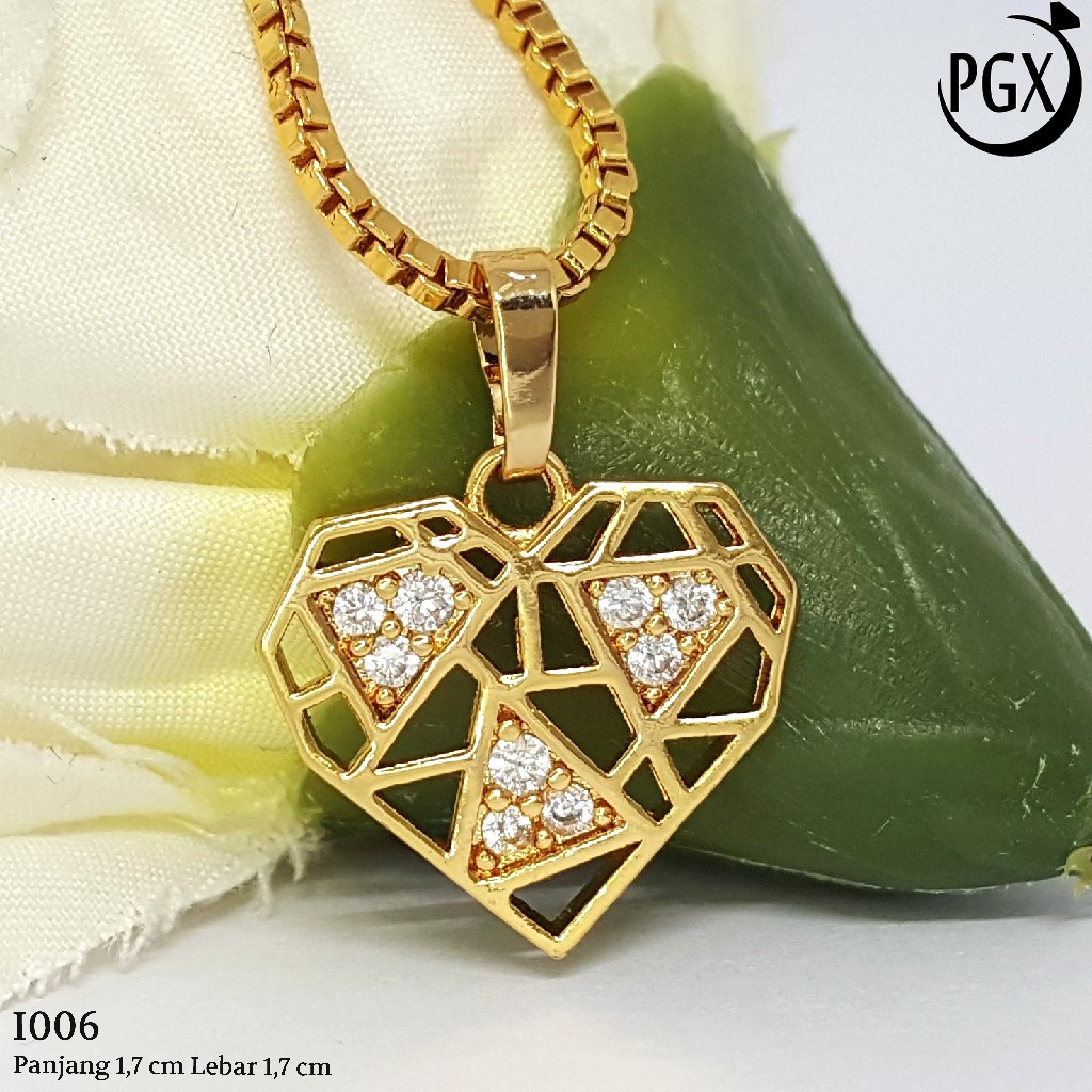 PGX Liontin Kalung Xuping Wanita Aksesoris Fashion Perhiasan Lapis Emas  - I006