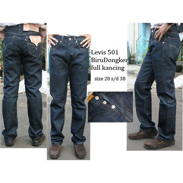 PROMO Celana Jeans Merk Levis 501 Biru Dongker Grade Original Murah TERLARIS