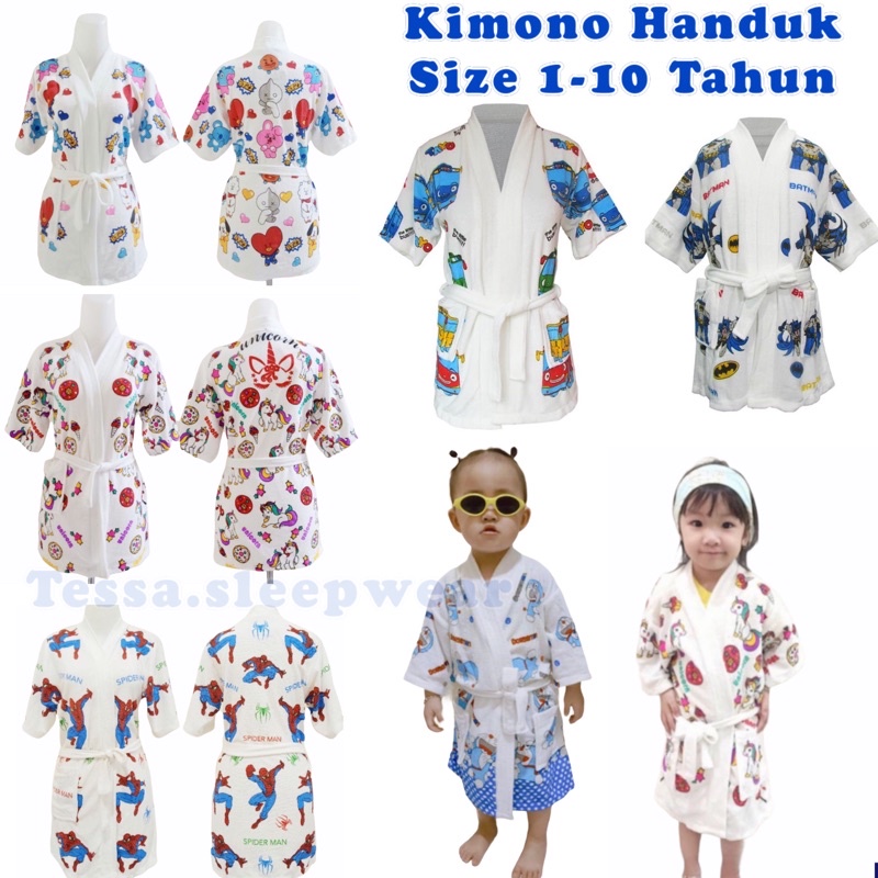 kimono handuk/kimono mandi/kimono handuk anak import bahan tebal