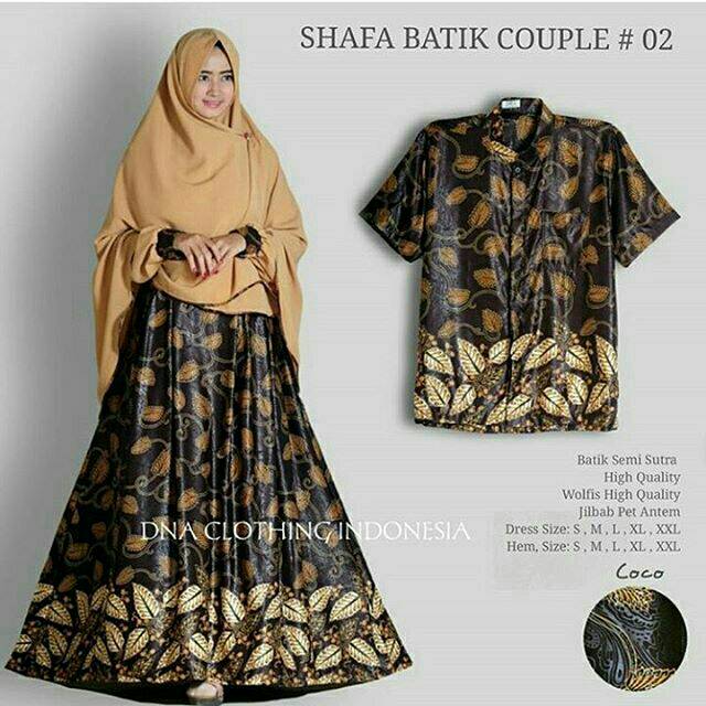 Batik Couple syari baju lebaran baju gamis batik jumbo xxl