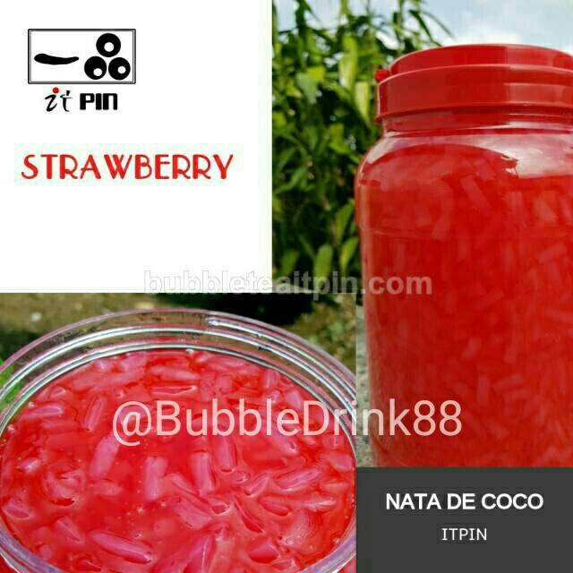 

KHUSUS JNE J&T Nata decoco Strawberrry premium nata stroberi kualitas terbaik 3.5kg