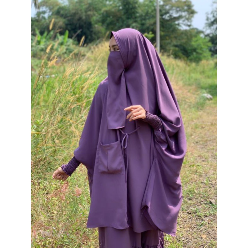 Set French Khimar Lengan yasmin + Cadar