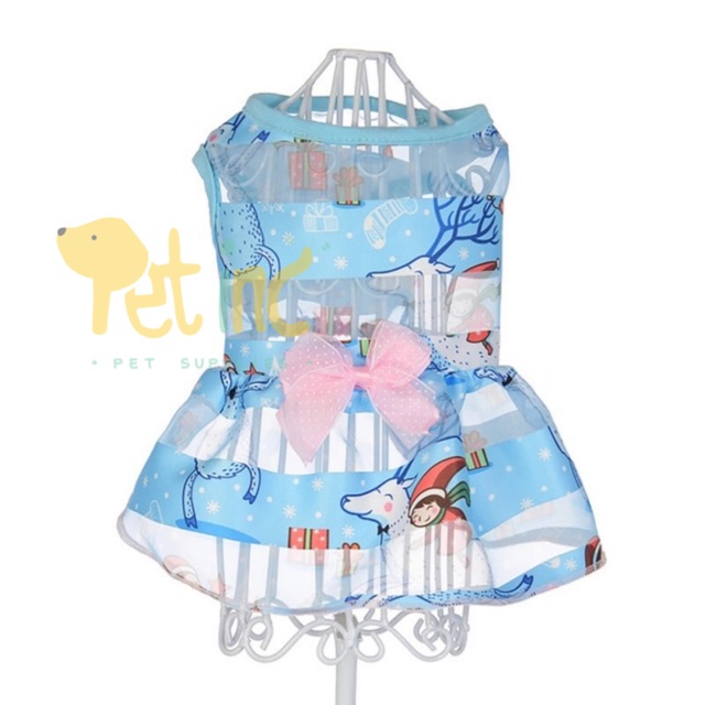 Pet cinderella dress on blue