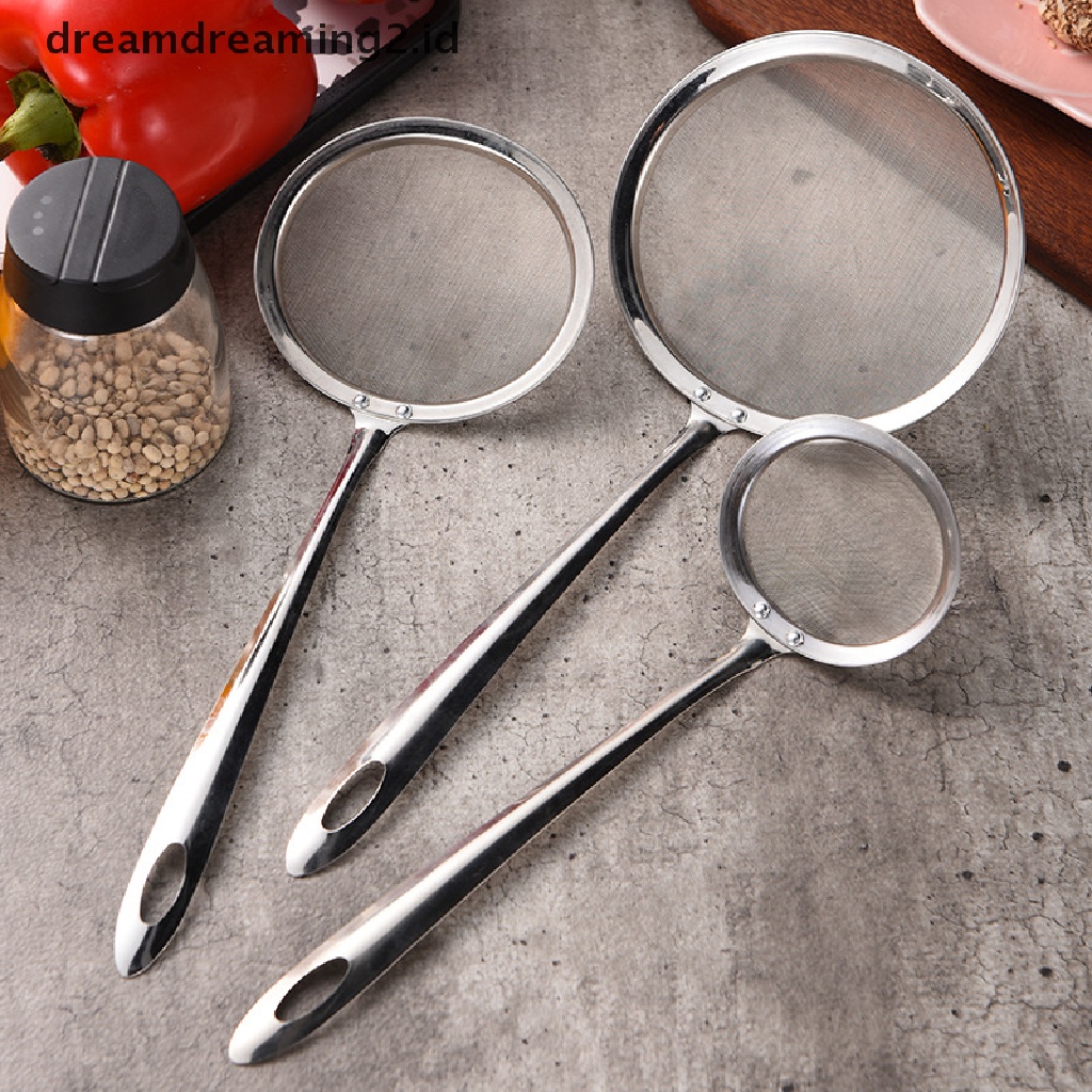 Sendok Saringan Minyak Bahan Stainless Steel Dengan Gagang Panjang