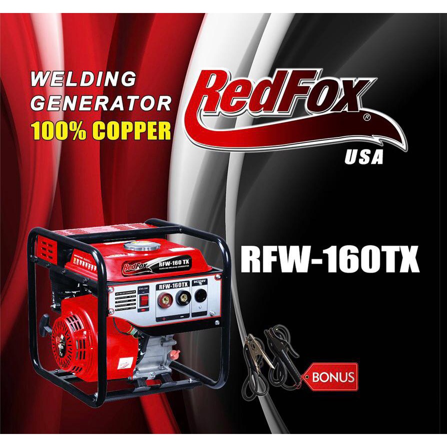 MESIN LAS GENERATOR GENSET REDFOX RFW 160 A BENSIN