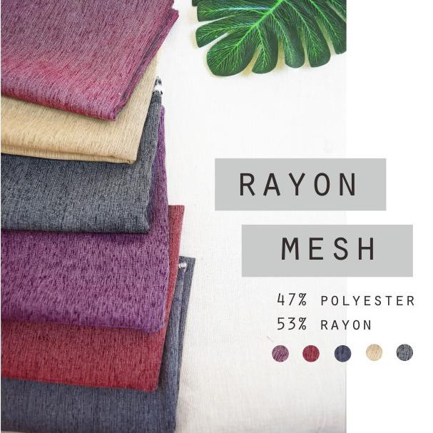 Import Terlaris Kain RAYON SILK/ Rayon Triji motif Serat Kayu PREMIUM 0.5 meter (lebar 150cm)