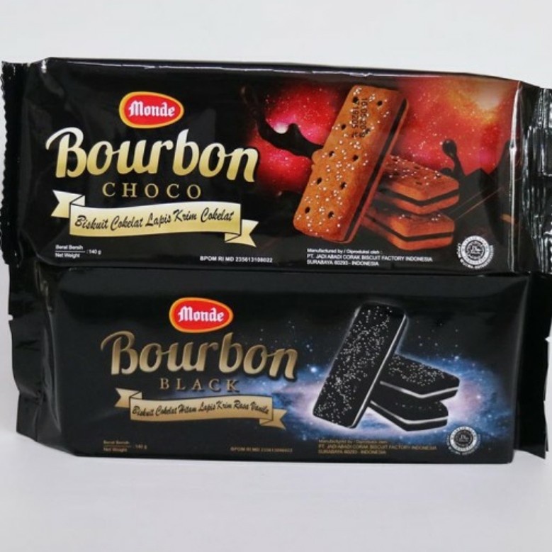 

Biskuit Monde Bourbon Choco-Black 140gr - Black-Vanila