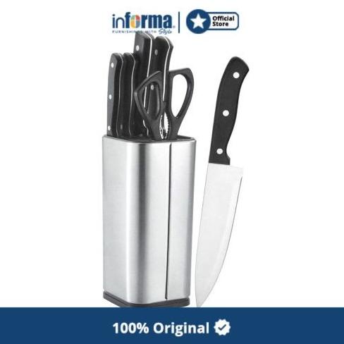 

PROMO INFORMA - PISAU SET VIRTUS KNIFE SET OF 5 SCISSOR W/HOLDER MURAH