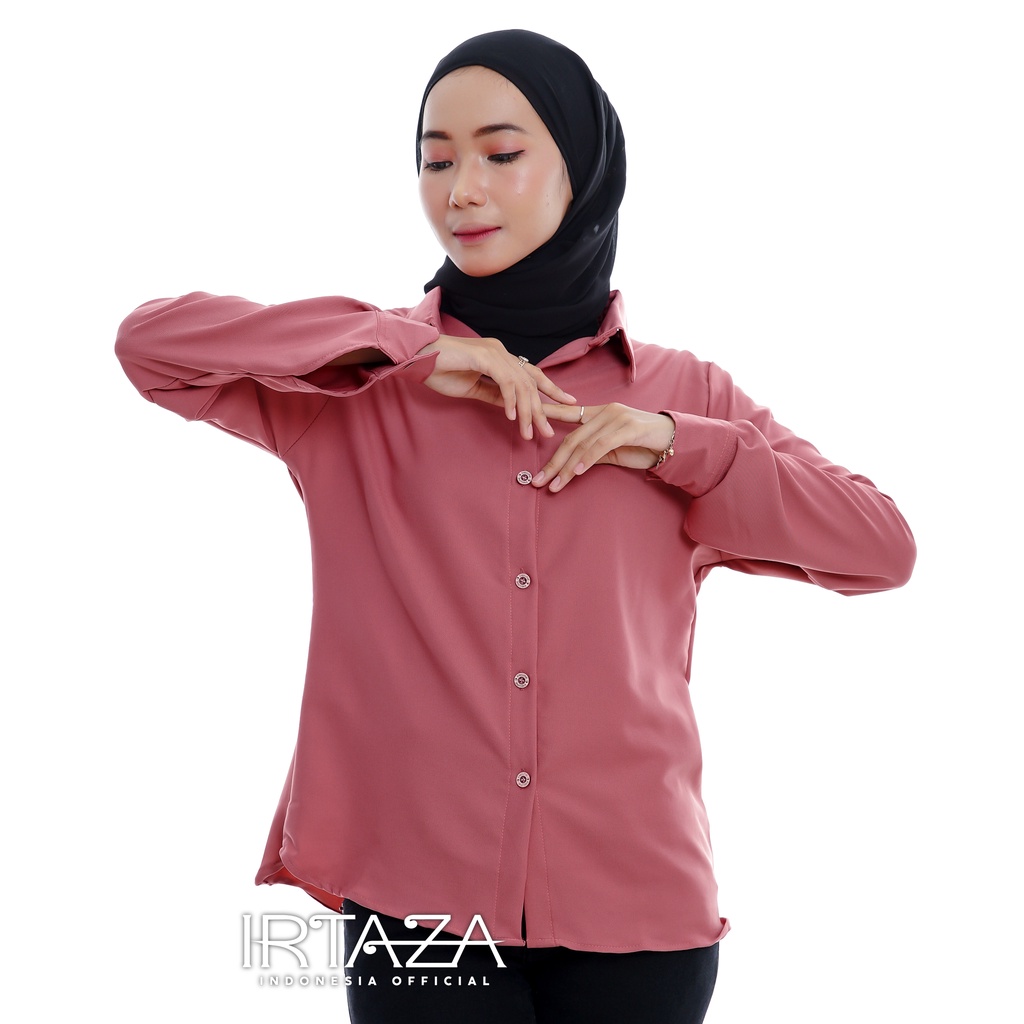 Kemeja Wanita Polos Pretty Woman Basic Original Madame Sexy-Rose