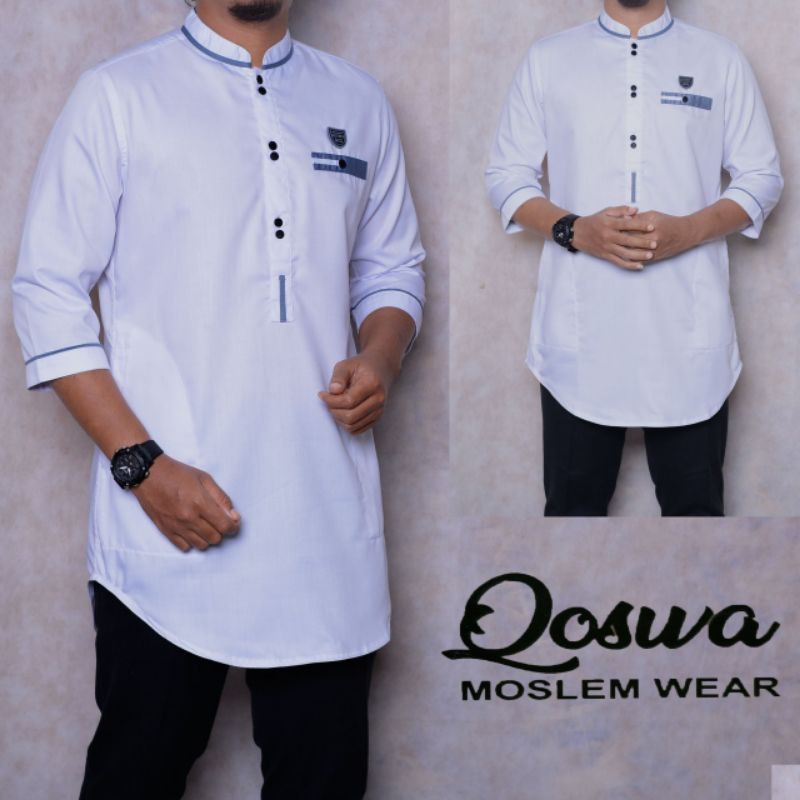 SPECIAL PROMO Baju Muslim Pria Dewasa Kurta Pakistan Koko Murah Original Qoswa NEW Best Seller-2