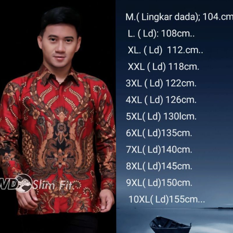 GROSIR BAJU MURAH KEMEJA BATIK PRIA BIG SIZE LENGAN PANJANG || SIZE M L XL XXL XXXL XXXXL XXXXXL