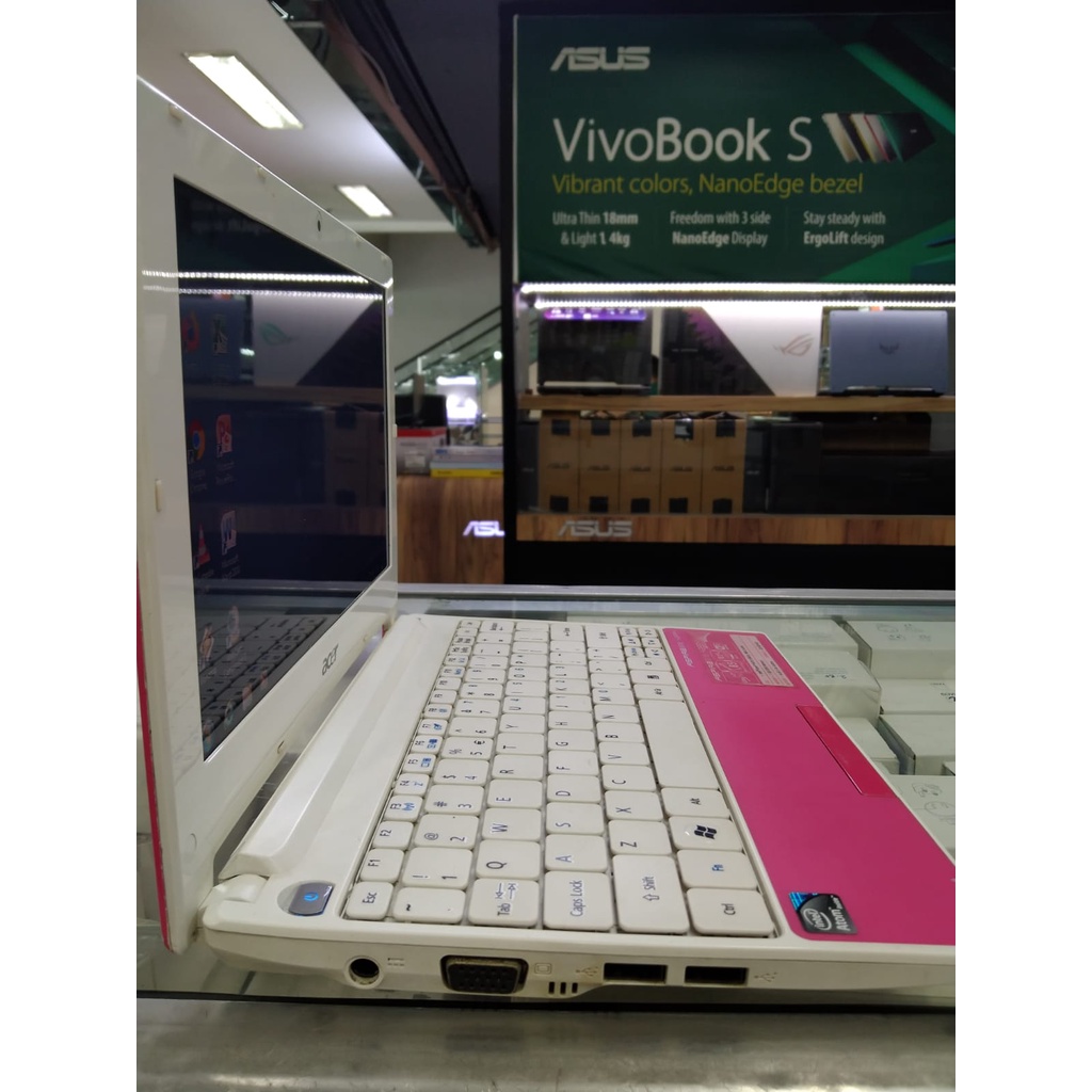 PROMO NOTEBOOK 1JUTAAN 1 JUTAAN SECOND SEKEN BEKAS MURAH ACER ASPIRE ONE RAM 2GB 2 GB HDD 320GB BERKUALITAS