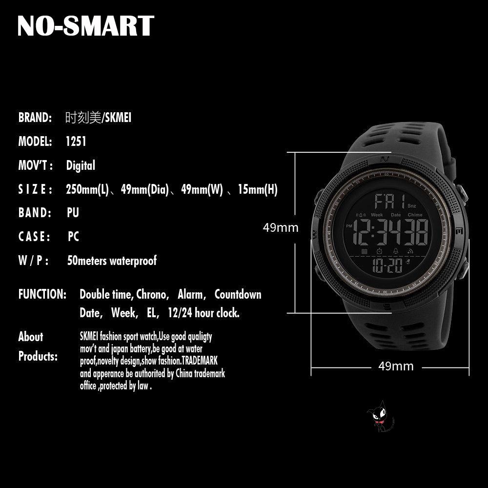 Gml2018 SKMEI Smartwatch Digital Anti 