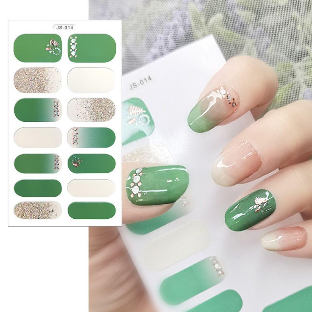 AUGUSTINA Agustinina Self-Adhesive Nail Stiker Bersinar Ikatan Simpul Dekorasi Kuku Nail Art Slider Relief Patung DIY Kuku Decals