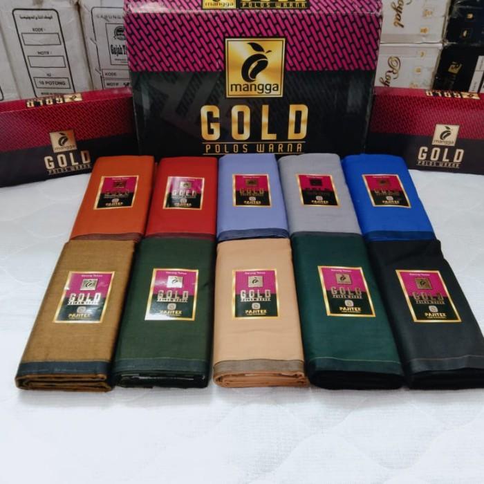 Sarung Mangga Gold Polos Warna