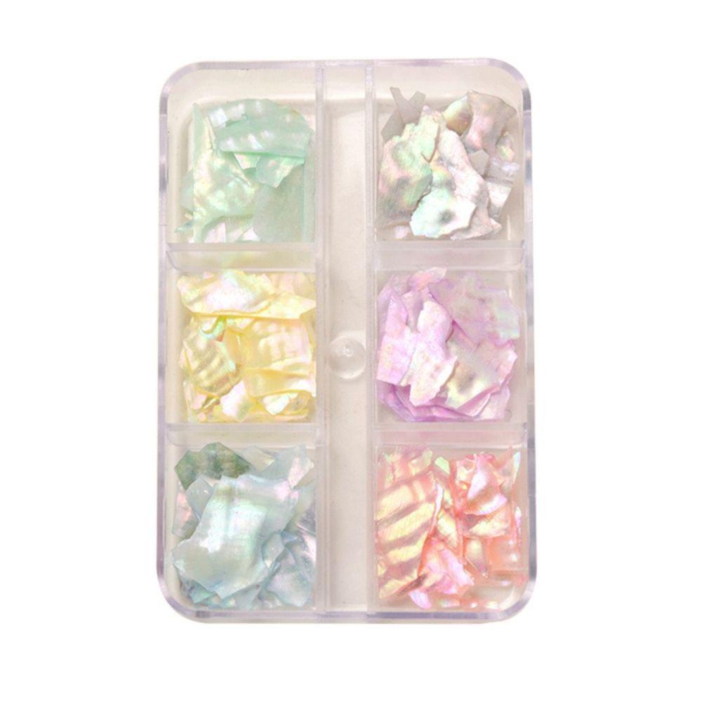 AUGUSTINA Agustinina Nail Art Charms Aurora DIY Nail Beauty Manicuring Perhiasan Salon Kuku Shell Slice Hiasan Kuku