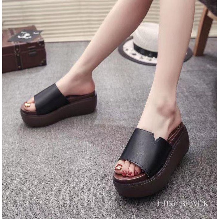 SANDAL SLIDE WEDGES FASHION ANINDIRA 106