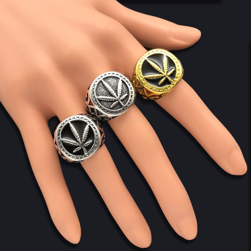 [Elegan] Maple Leaves Cincin Mode Vintage Menetes Minyak Hadiah Hari Valentine Paduan Banyak Ukuran Unisex Rings