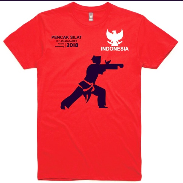 Kaos Asian Games Pencak Silat Timnas Indonesia Kaos Custom Kaos Asian games 18th Asian games