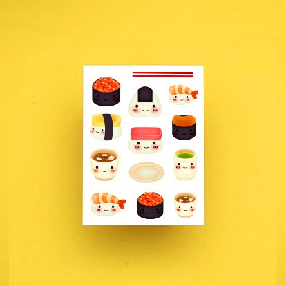 

POTATOO SET SUSHI MANIA Temporary Tatto Sticker