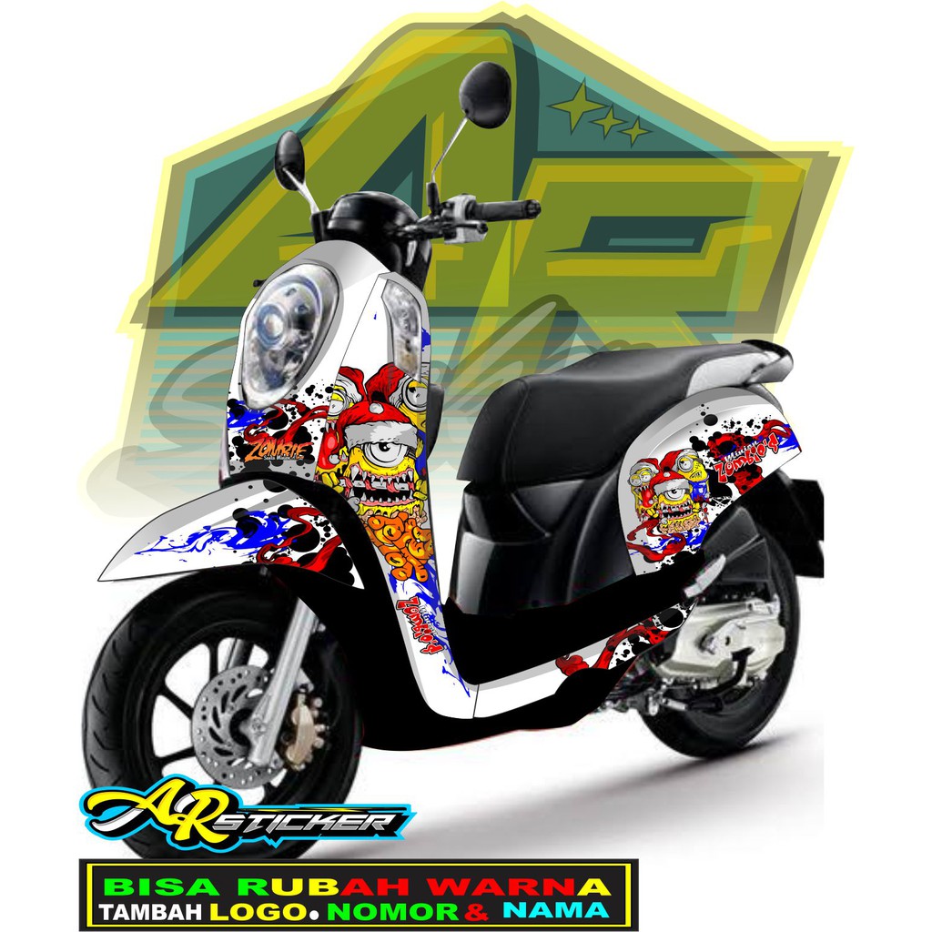 Decal scoopy Decal Scoopy full body Full Blok Decal Scopy Dekal Stiker Fi 2015 2016 2017 MINION